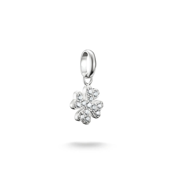 Thomas Sabo Silver Lucky Clover PavÃ© Charm