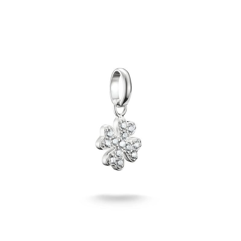 Thomas Sabo Silver Lucky Clover PavÃ© Charm
