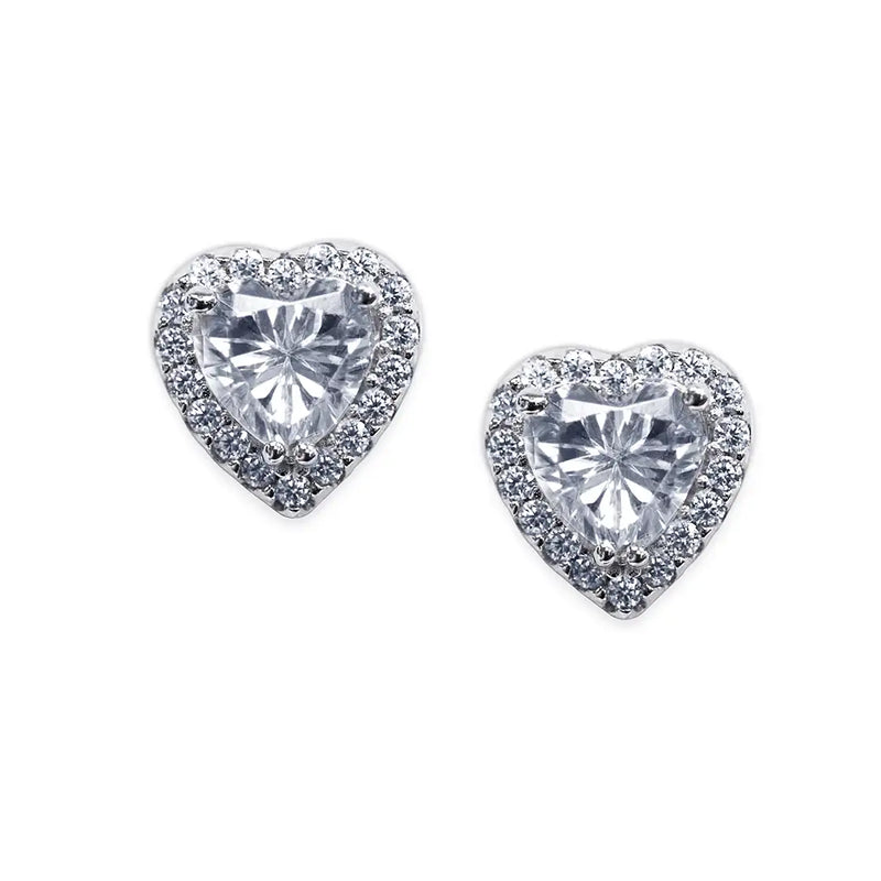 Cora Studs White Gold Plated