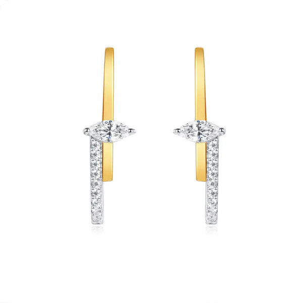 Kina Earrings White Gold Plated