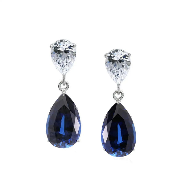 Arabella Sapphire Earrings 9K White Gold