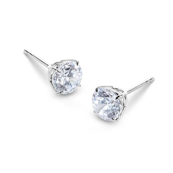 Eternal Four Prong Studs White Gold