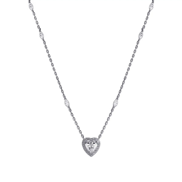 Cora Necklace White Gold Plated