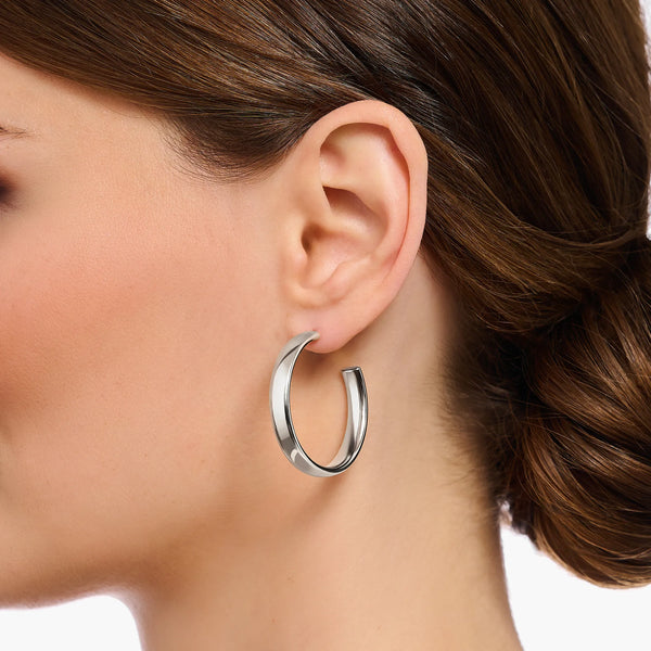 Thomas Sabo Silver Chunky Hoop Earrings