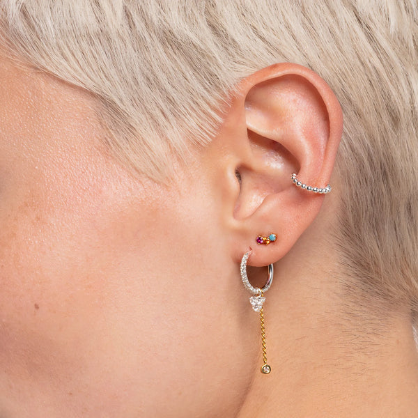 Thomas Sabo Silver Hoop Earring with Zirconia