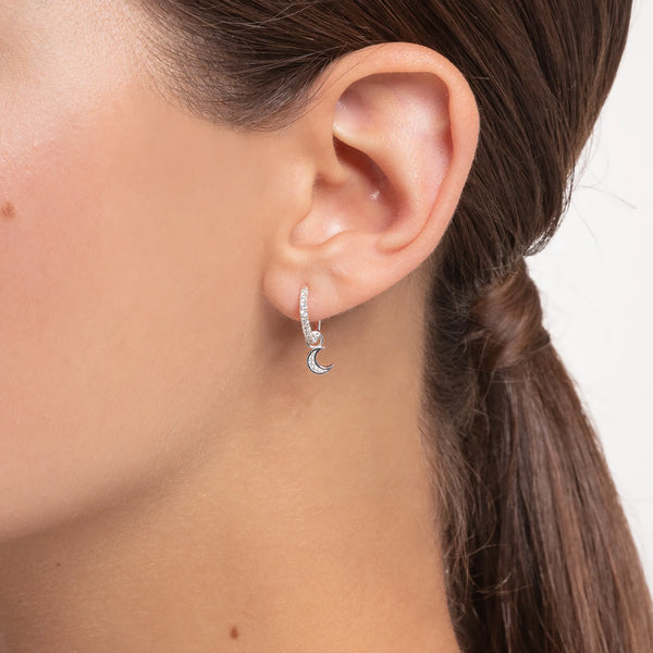 Thomas Sabo Silver Small Hoop Earring with Zirconia
