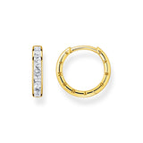 Thomas Sabo Gold-Plated Hoop Earrings with Baguette Zirconia