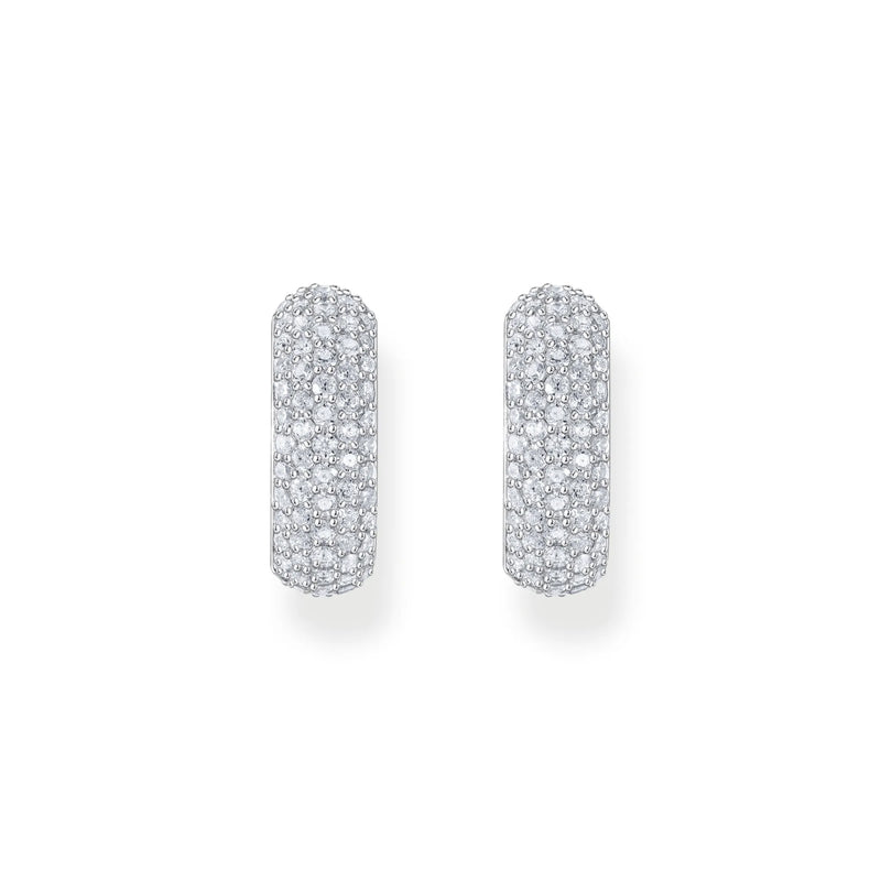 Thomas Sabo Silver PavÃ© Hoop Earrings