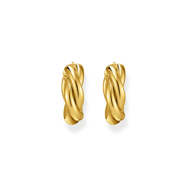 Thomas Sabo Gold-Plated Intertwined Hoop Earrings