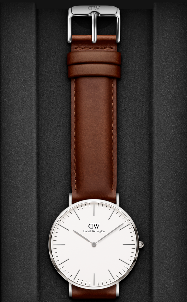 Daniel Wellington Silver Classic St Mawes 40mm watch