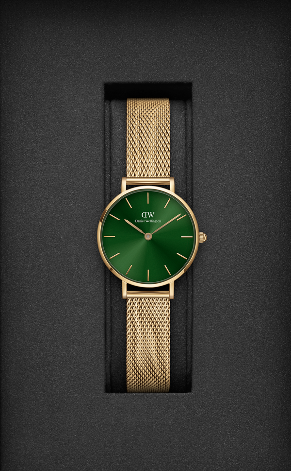 Daniel Wellington Gold Petite Emerald 28mm watch