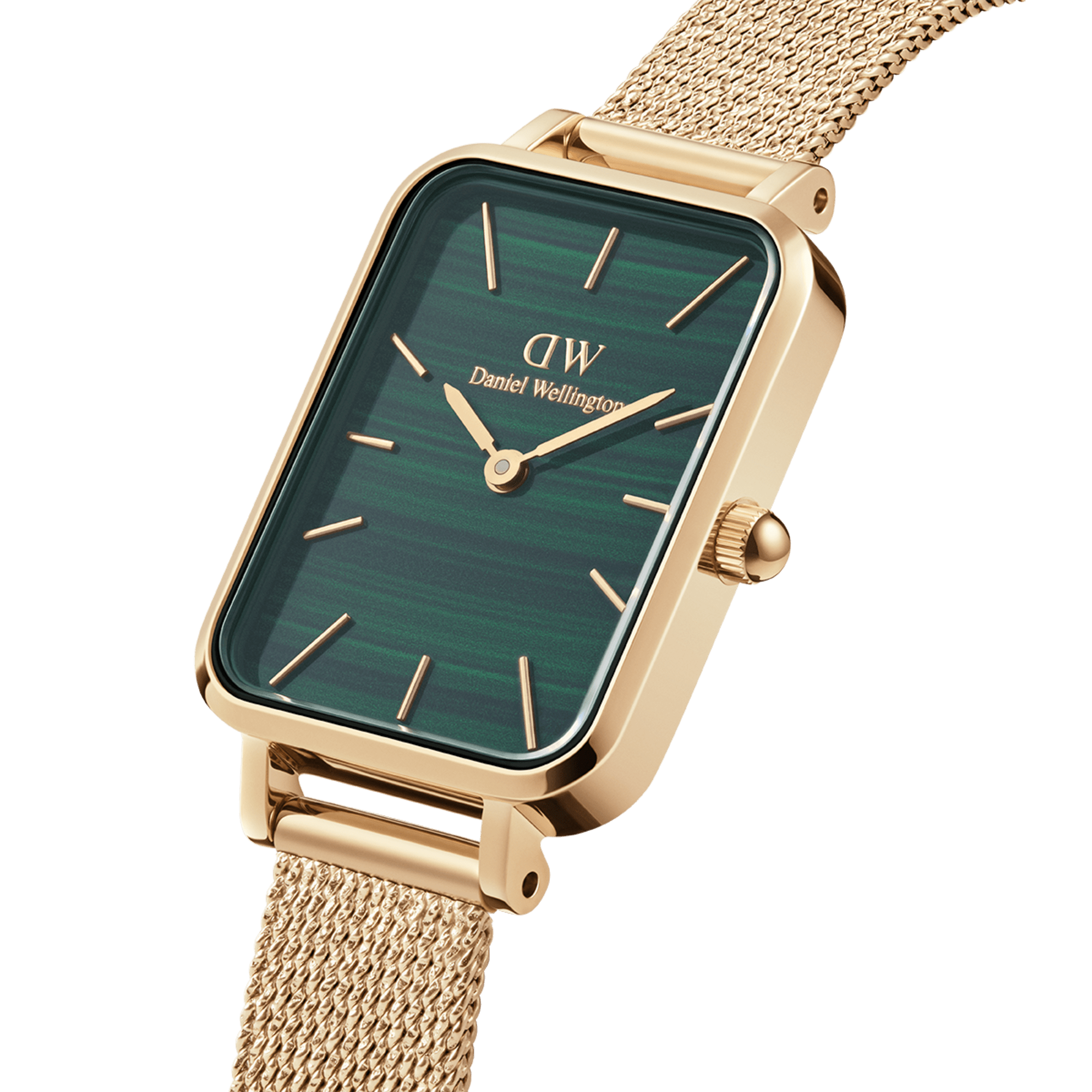 Daniel Wellington Quadro Pressed Evergold Green Gold Watch