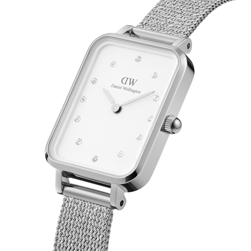 Daniel Wellington Silver Quadro Lumine 20X26mm watch