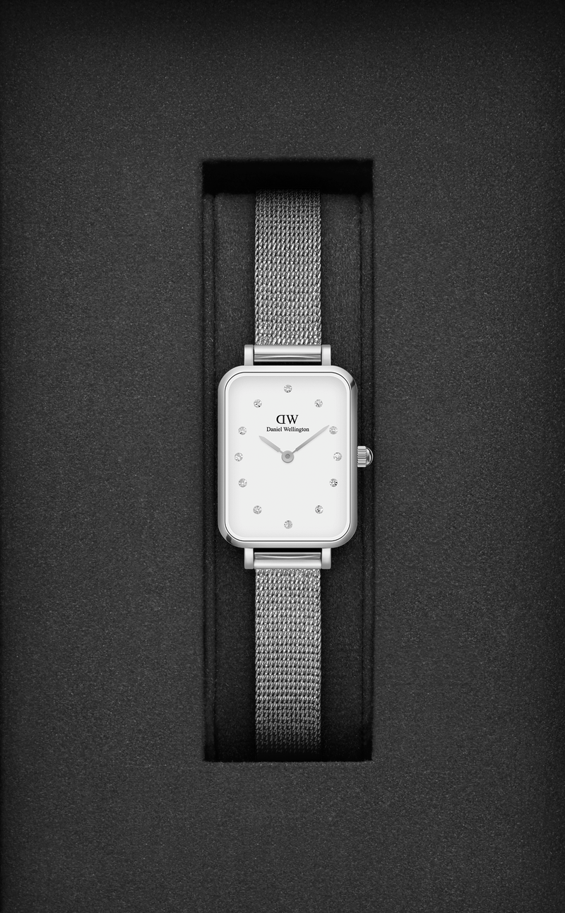 Daniel Wellington Silver Quadro Lumine 20X26mm watch