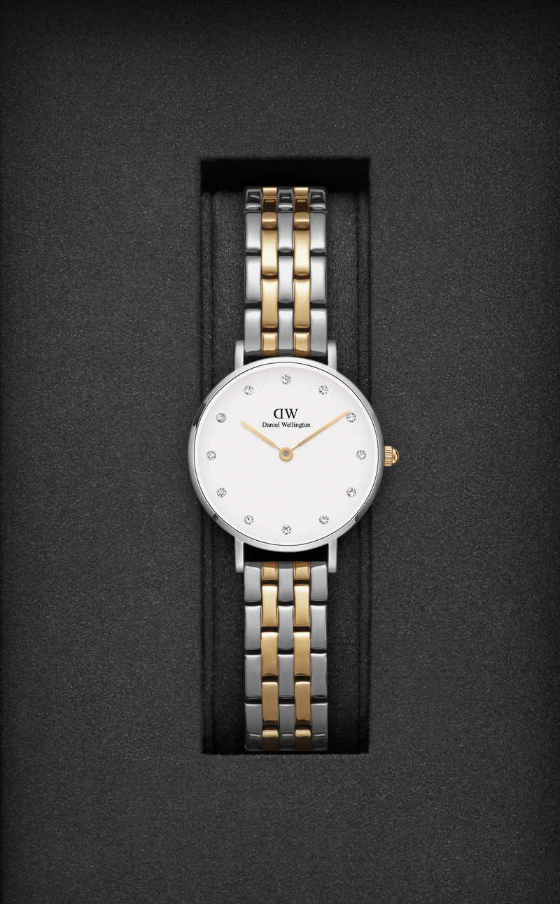 Daniel Wellington Gold and Silver Petite 5-Link 28mm watch