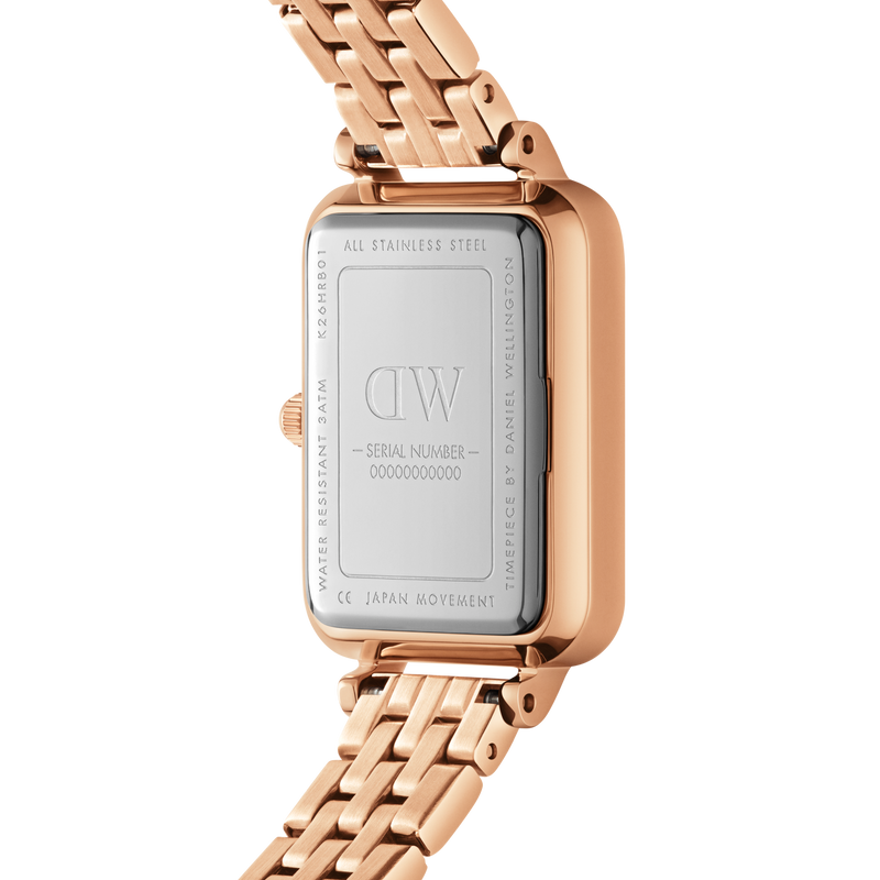 Daniel Wellington Rose Gold Quadro 5-Link 20X26mm watch