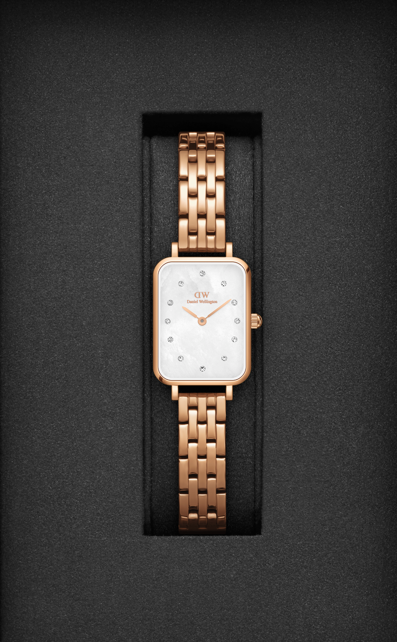 Daniel Wellington Rose Gold Quadro 5-Link 20X26mm watch