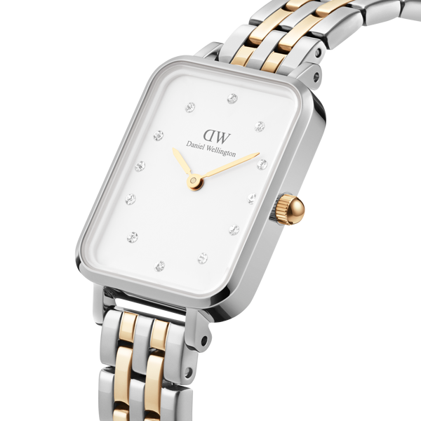 Daniel Wellington Gold and Silver Quadro 5-Link 20X26mm watch