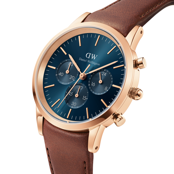 Daniel Wellington Rose Gold Iconic Chronograph 42mm watch