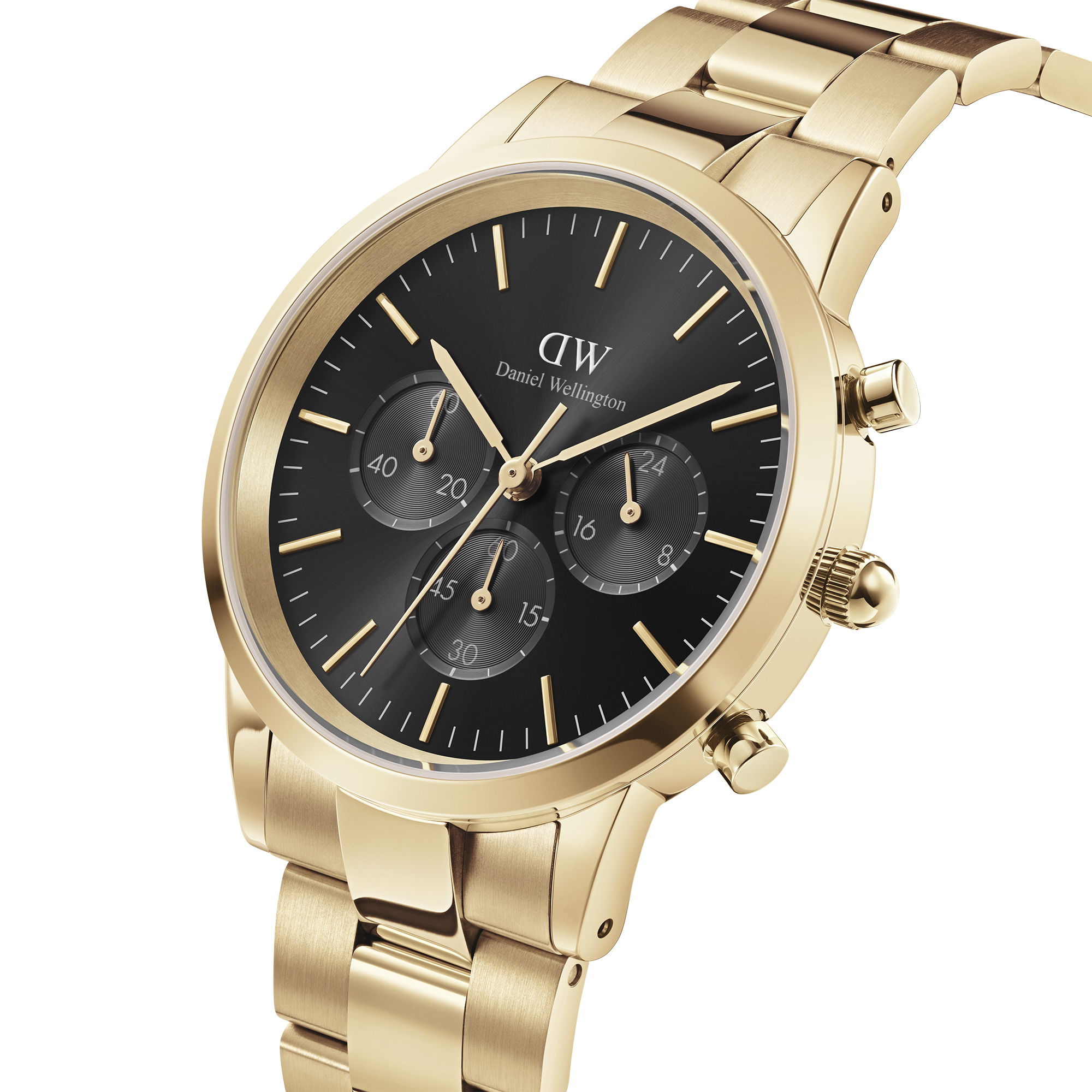 Daniel Wellington Iconic Chronograph Link Onyx Gold