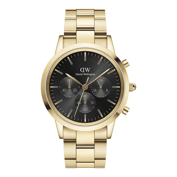 Daniel Wellington Gold Iconic Chronograph 42mm watch Matthew Stephens