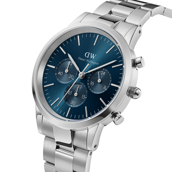 Daniel Wellington Silver Iconic Chronograph 42mm watch