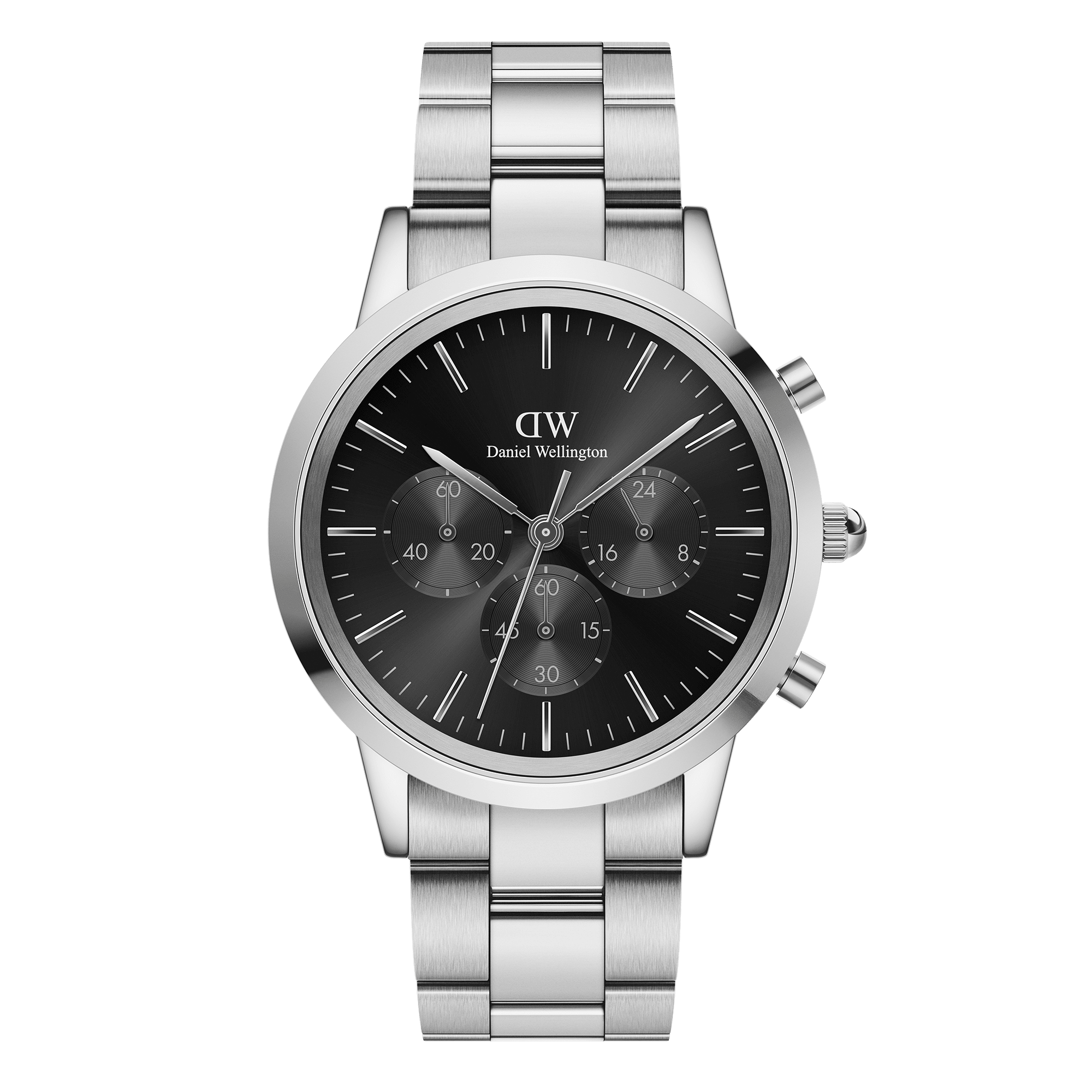Daniel Wellington Iconic Chronograph Link Silver Onyx