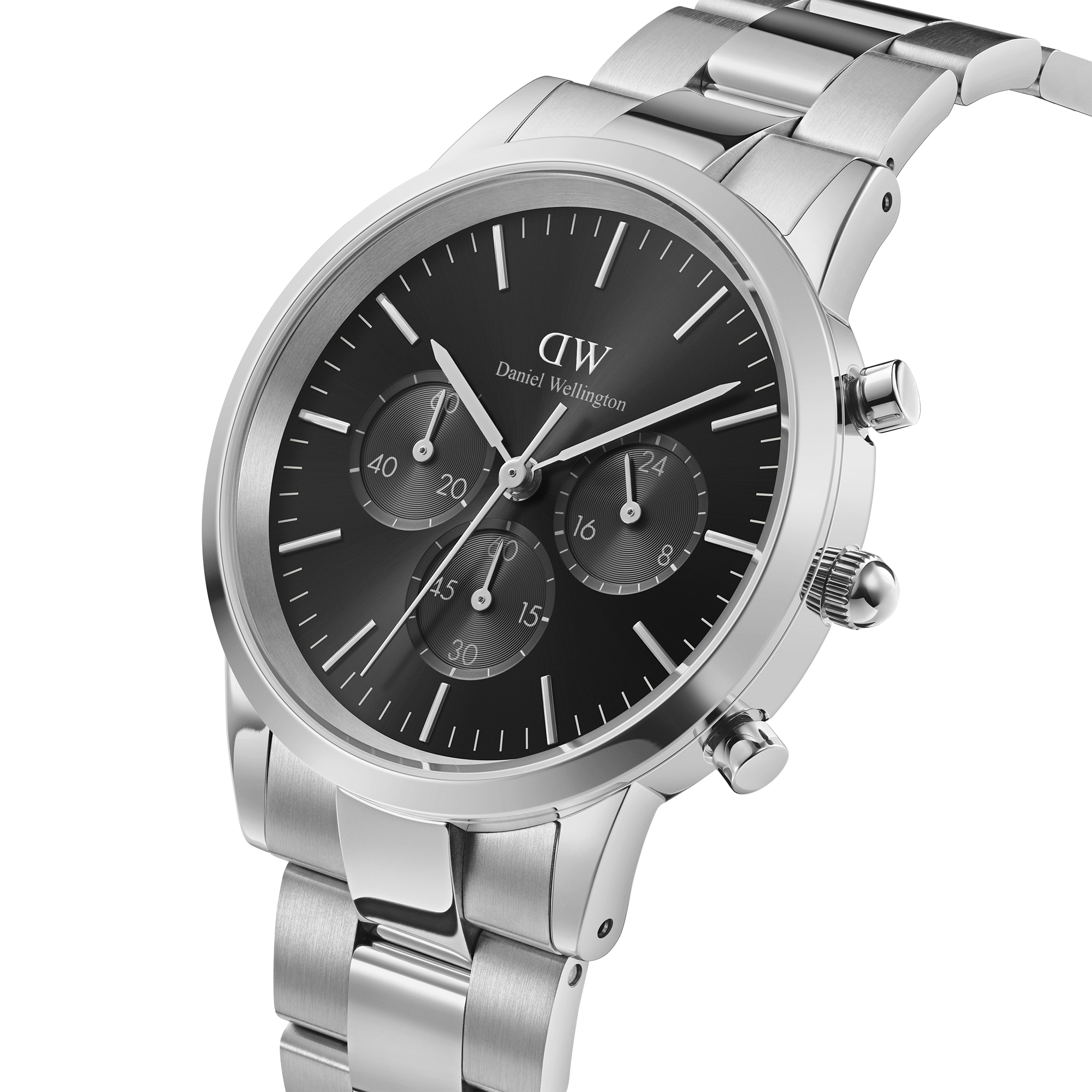 Daniel Wellington Iconic Chronograph Link Silver Onyx