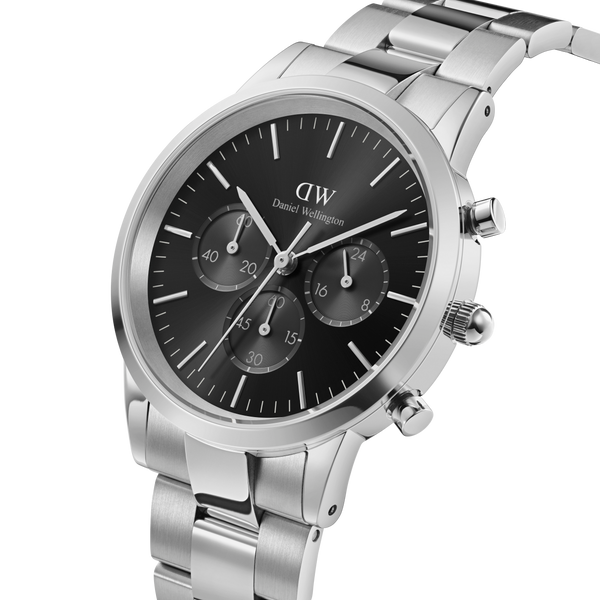 Daniel Wellington Silver Iconic Chronograph 42mm watch