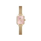 Daniel Wellington Ladies Quadro Mini Evergold Blush Rose Gold 15.4x18.2mm Watch