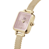 Daniel Wellington Ladies Quadro Mini Evergold Blush Rose Gold 15.4x18.2mm Watch