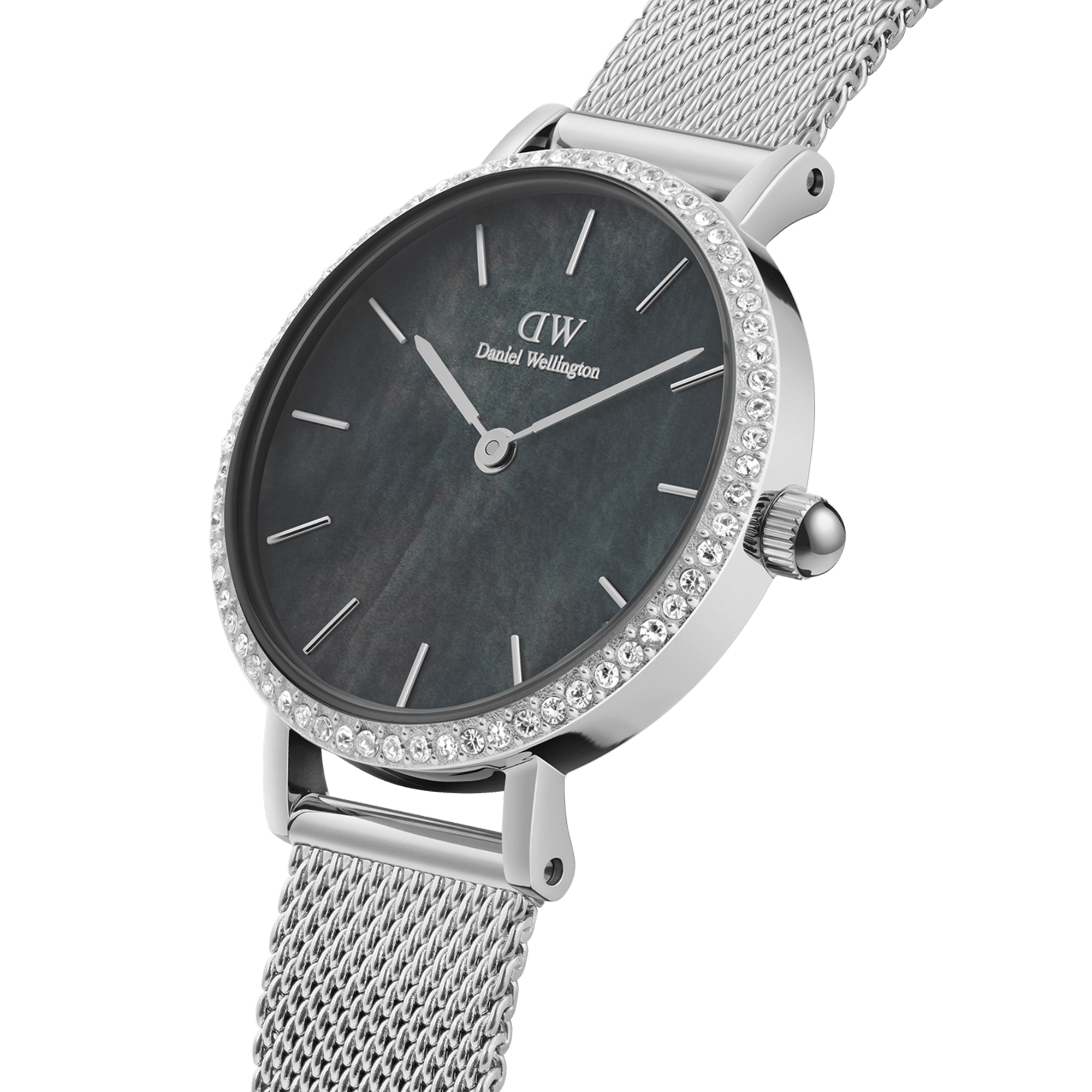 Daniel Wellington Petite Lumine Bezel Black MOP Silver
