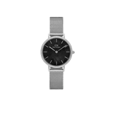 Daniel Wellington Ladies Petite Lumine Bezel Mother of Pearl Black 28mm Watch