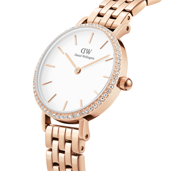 Daniel Wellington Rose Gold Petite 5-Link Bezel 28mm watch