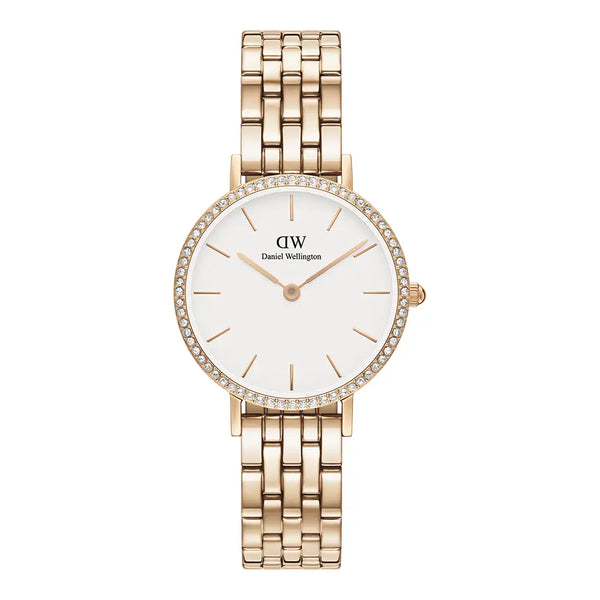 Daniel Wellington Rose Gold Petite 5-Link Bezel 28mm watch