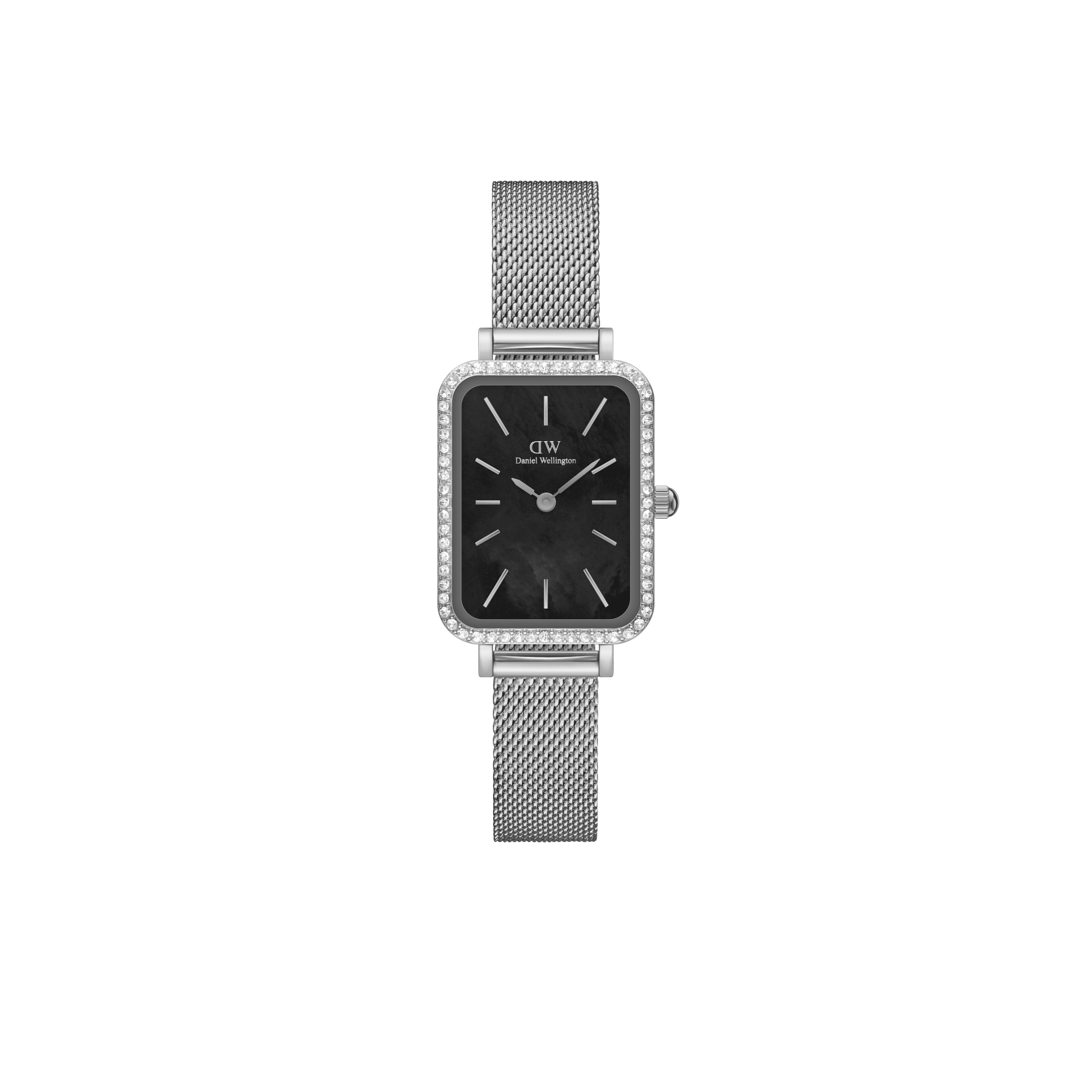 Daniel Wellington Quadro Lumine Silver Black MOP Watch