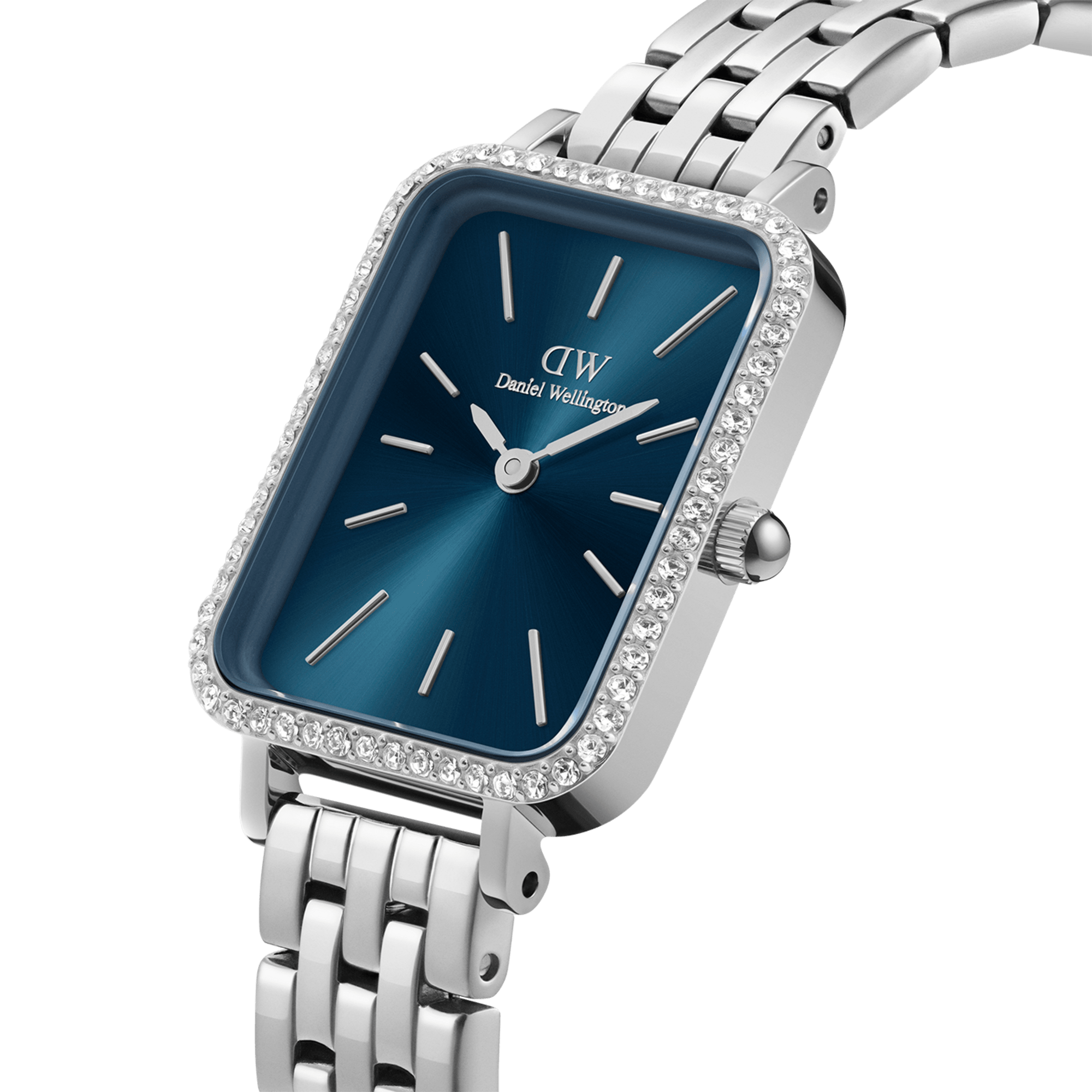Daniel Wellington Quadro Lumine Arctic Blue Silver Watch