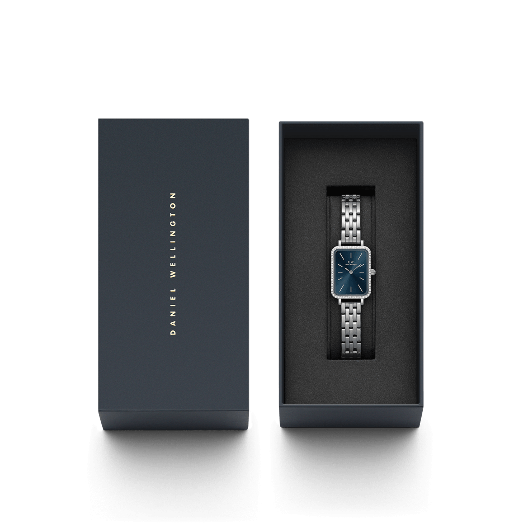 Daniel Wellington Quadro Lumine Arctic Blue Silver Watch
