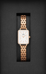 Daniel Wellington Rose Gold Quadro 5-Link Bezel 20X26mm watch