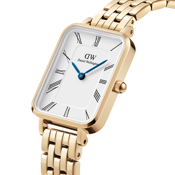 Daniel Wellington Gold Quadro Roman Numerals 20X26mm watch