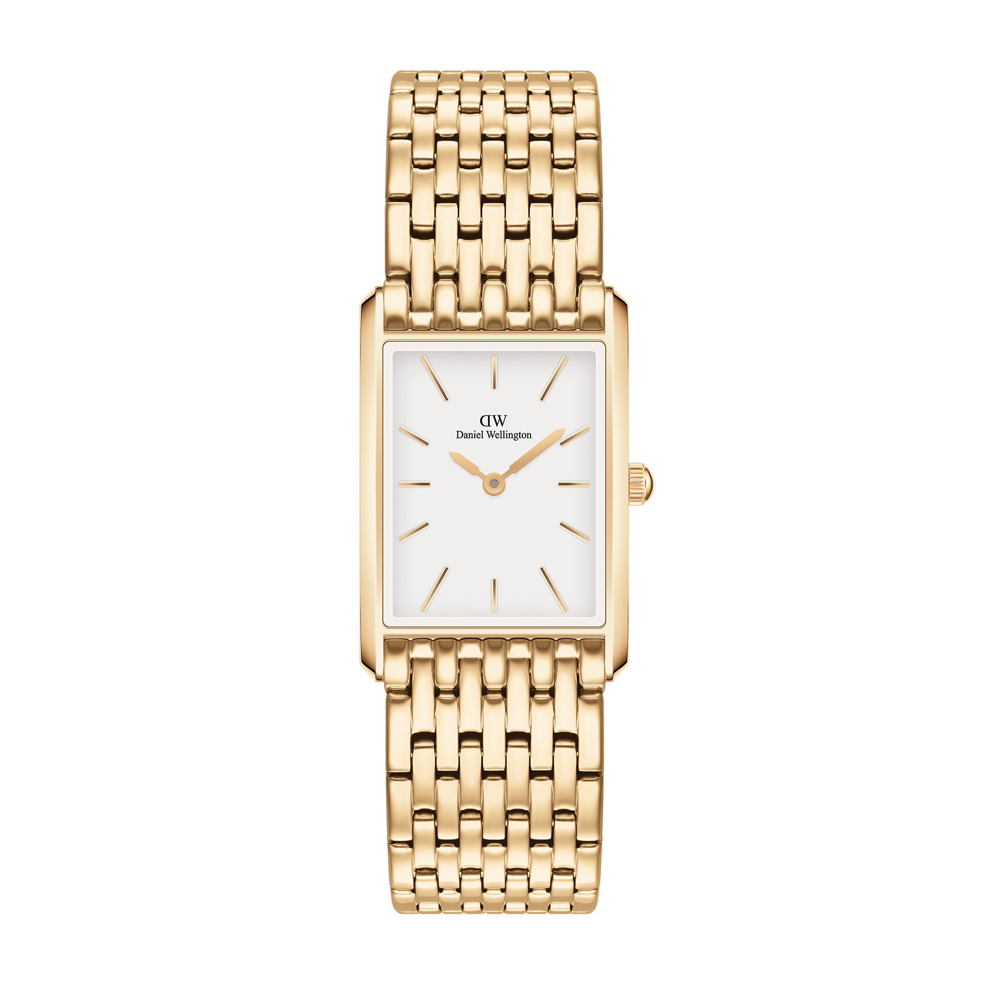 Daniel Wellington Bound 9-Link Gold Rectangular Watch