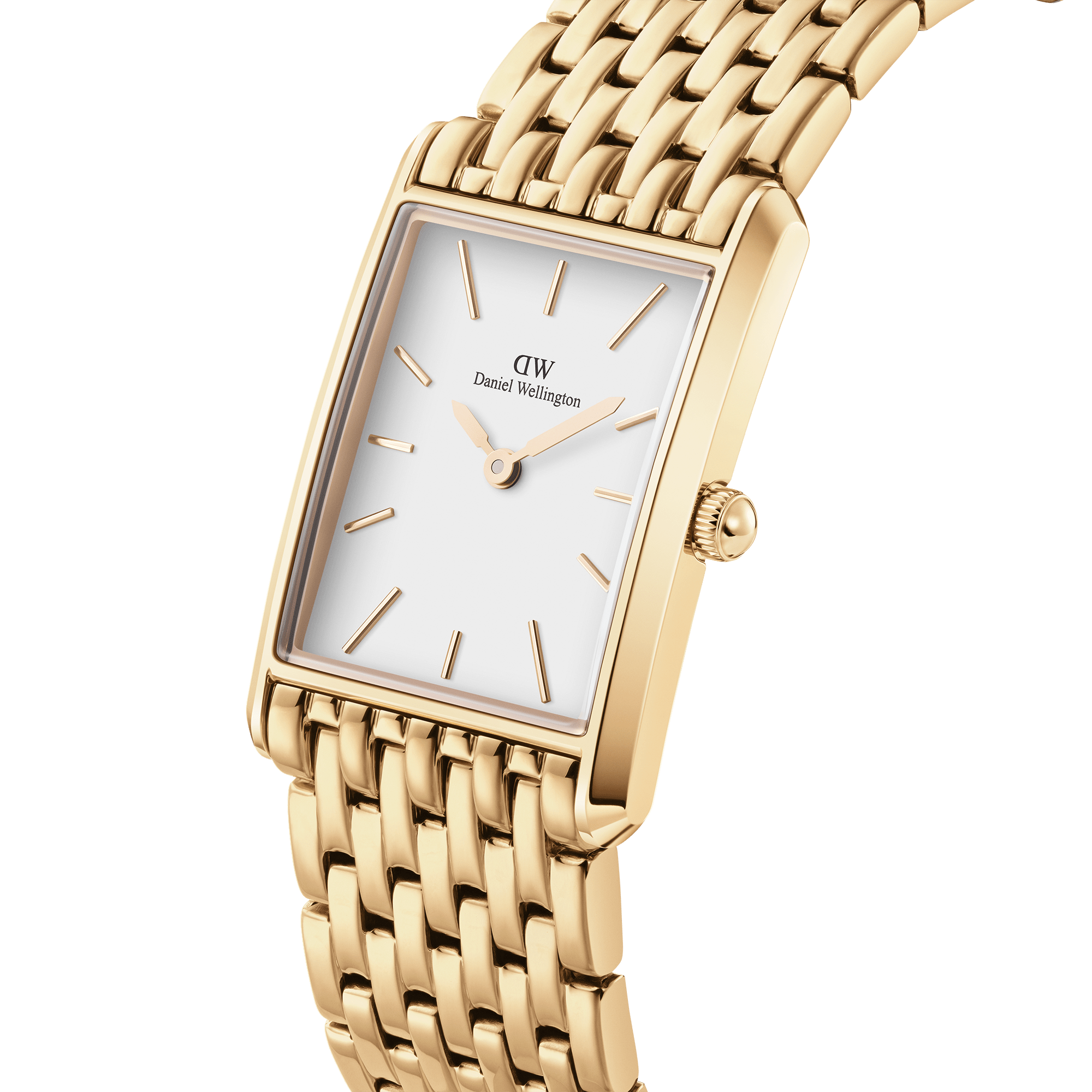 Daniel Wellington Bound 9-Link Gold Rectangular Watch