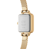 Daniel Wellington Ladies Quadro Mini Evergold White 15.4x18.2mm Watch