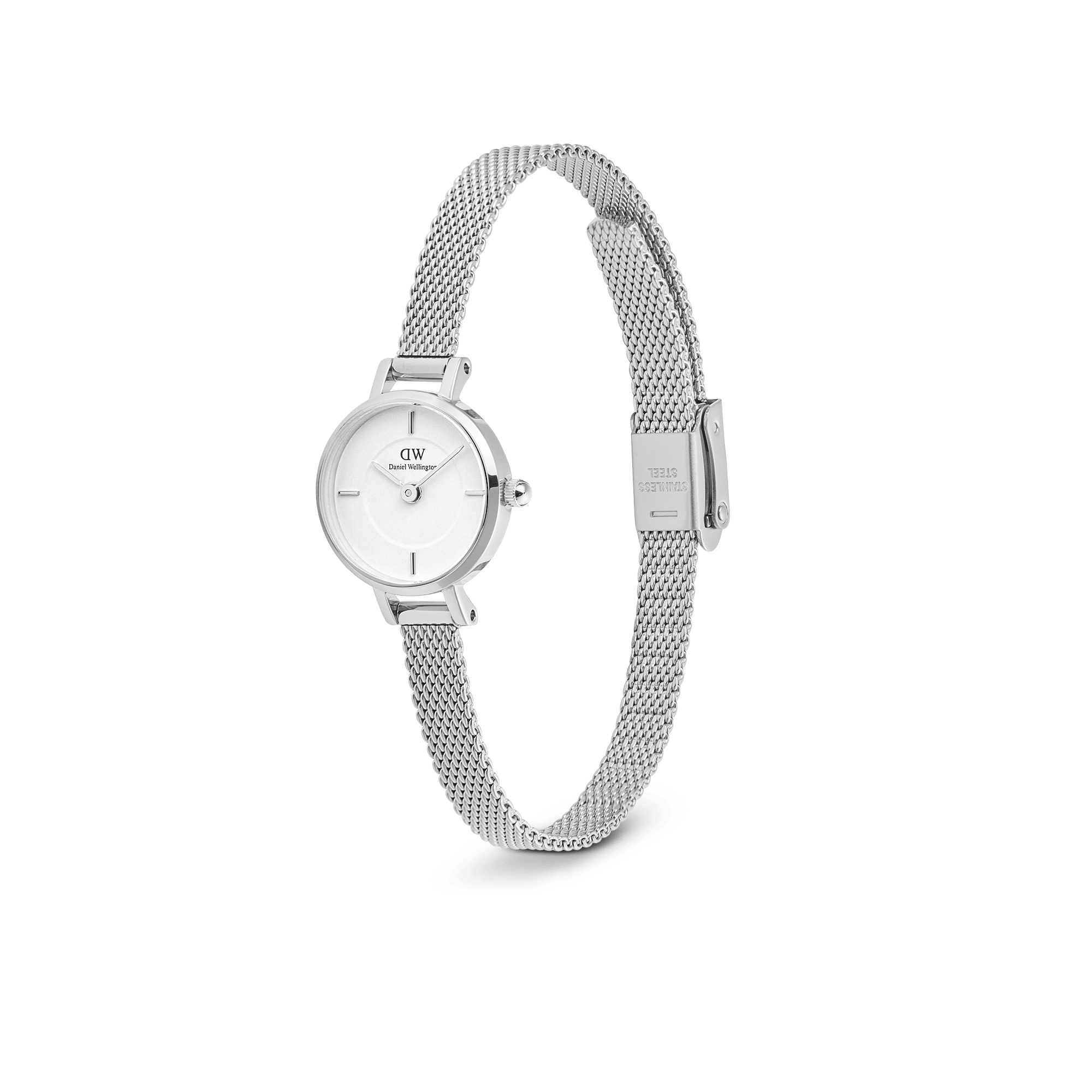 Daniel Wellington Petite Mini Sterling Silver Mesh Watch