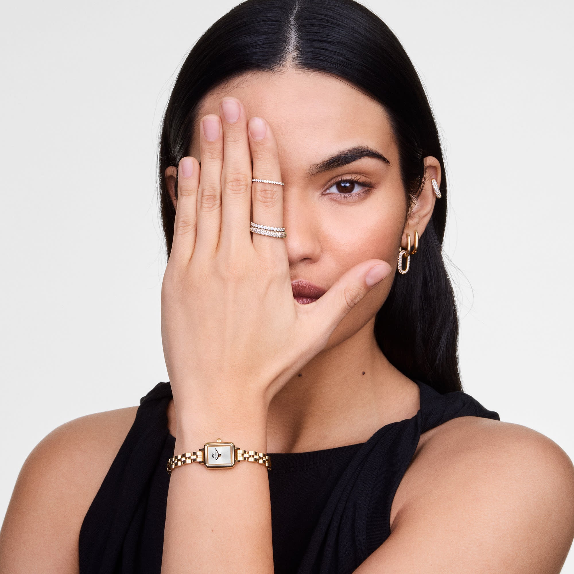 Daniel Wellington Quadro Mini Arch Gold White Sunray