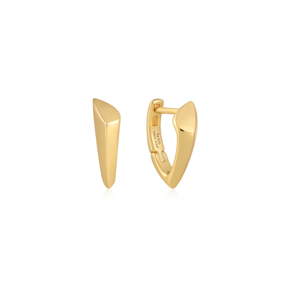 Ania Haie Shiny Gold Gold Arrow Huggie Hoop Earrings