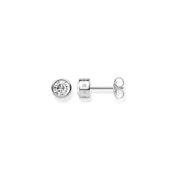 Thomas Sabo Silver Bezel-Set Zirconia Ear Studs