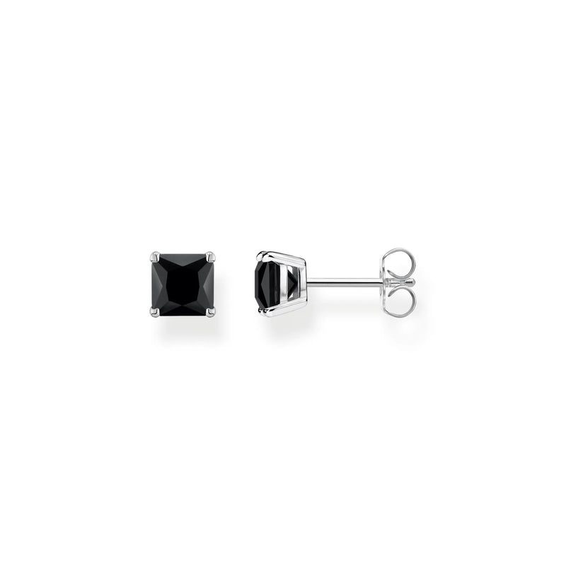 Thomas Sabo Silver Onyx Square Ear Studs