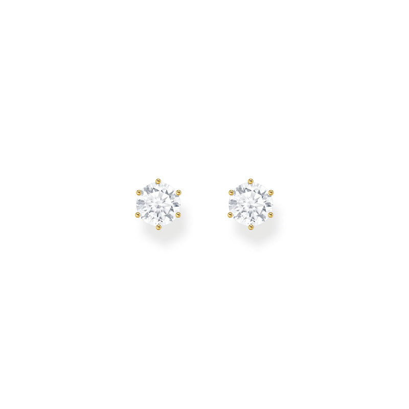 Thomas Sabo Gold-Plated Brilliant-Cut Ear Studs