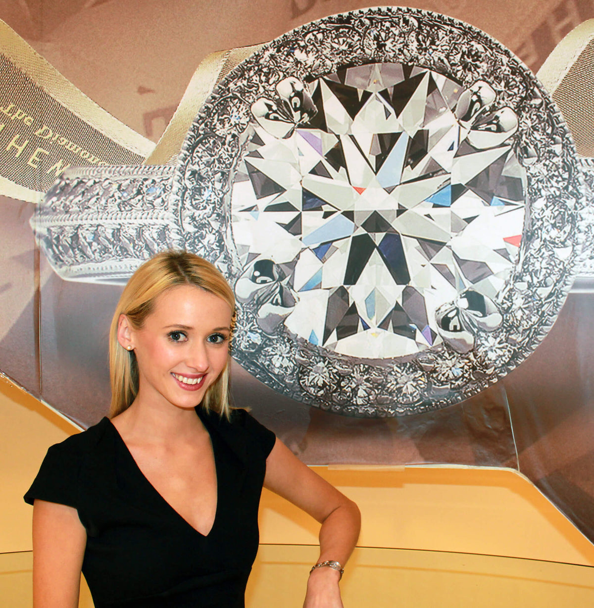 woman with diamond ring poster